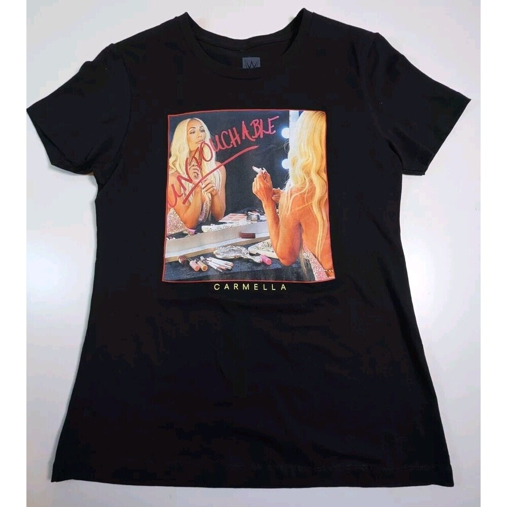 WWE WOMENS WRESTLING T-SHIRT CARMELLA Untouchable Black Shirt Size Large